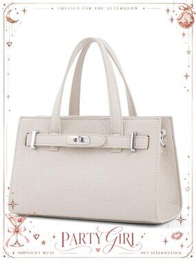 Vegan Leather Satchel Crossbody Handbag Top Handle Shoulder Purse